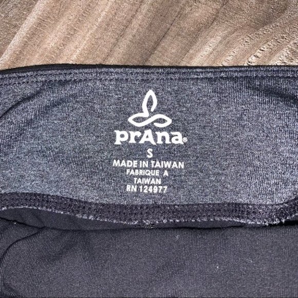 Prana Gabi Leggings Mid Rise Black Grey Panel Yoga Performance Size Small - Picture 9 of 11